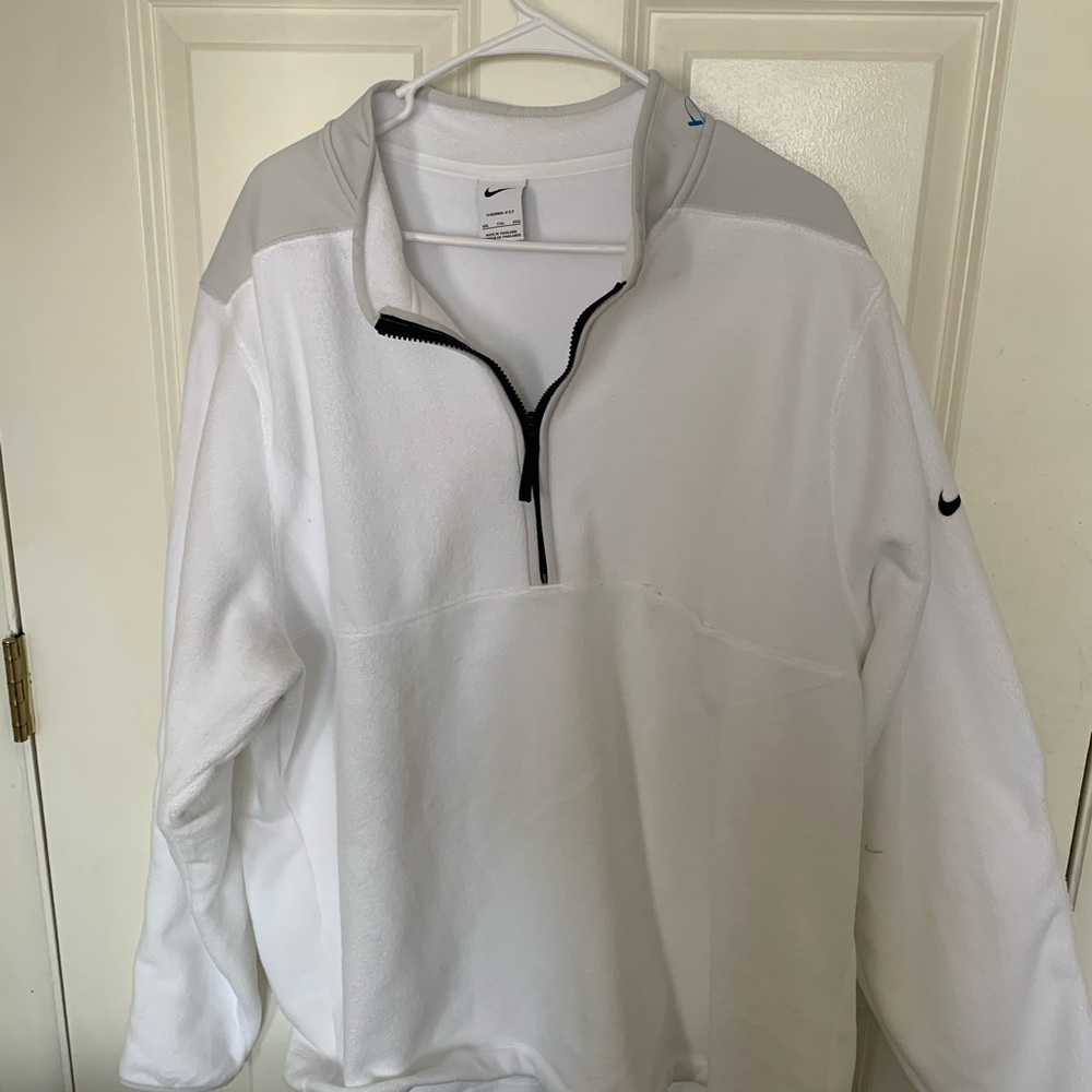 2xl white Nike therma-fit fleece quarter zip
